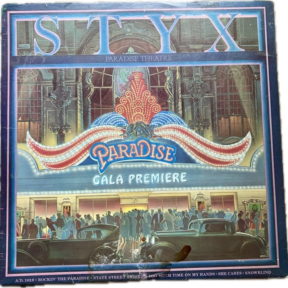 A&M Other - 🎵 Styx Paradise Theatre Classic Rock Vinyl Record